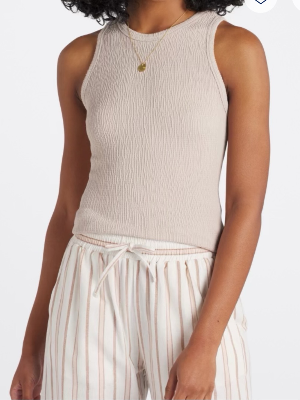 Michael Stars Kira Textured Knit Top in beige